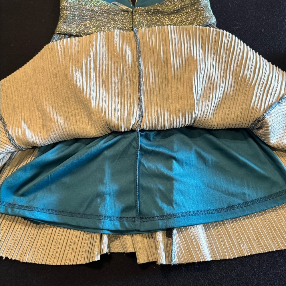 Lulu's Glittering Blue/Teal and Silver Mini Dress XS - Picture 11 of 12